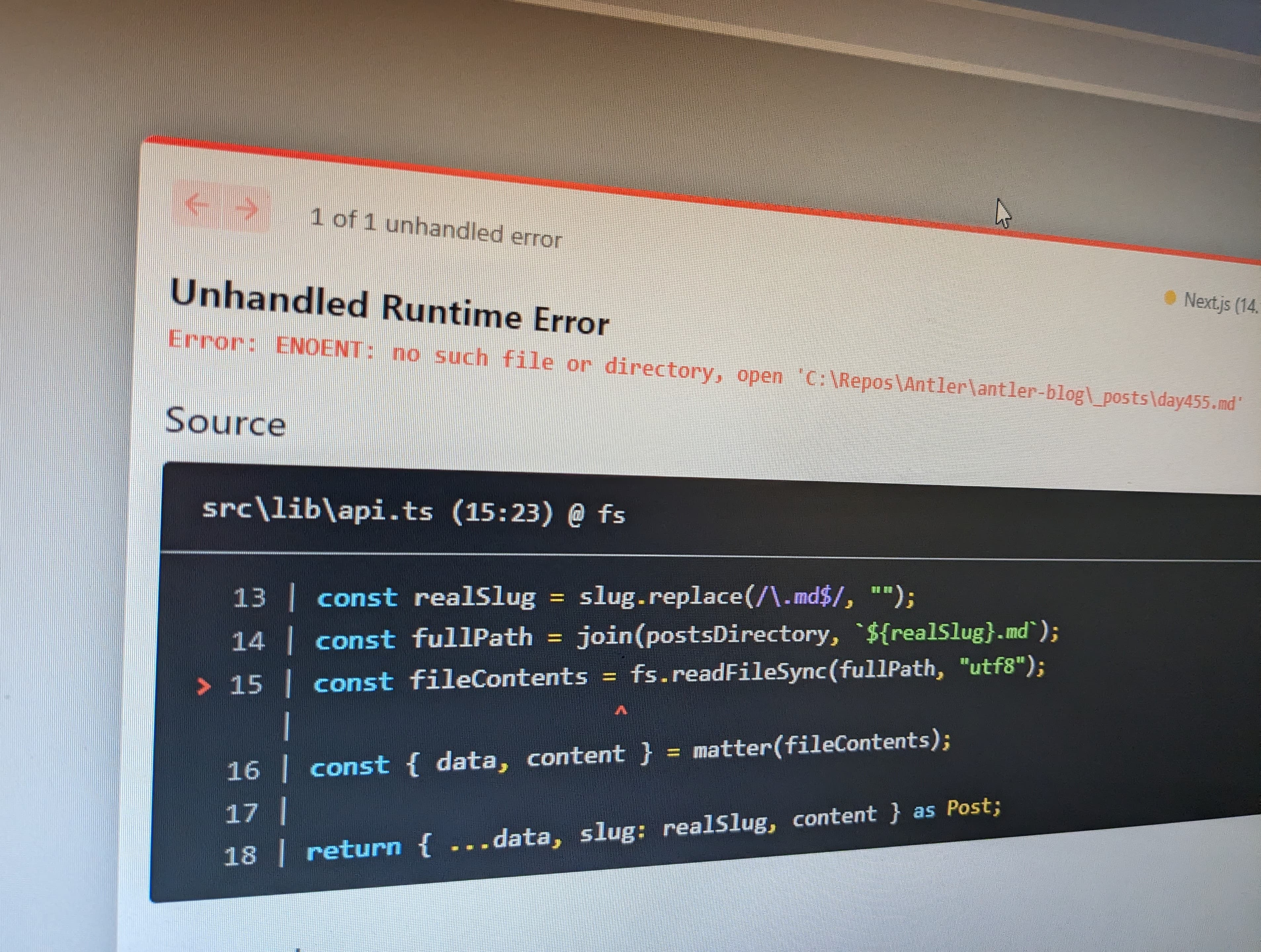 Cover Image for Day 46 - Code Struggles